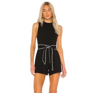 Alice+Olivia Harlan Mockneck Jumper in Black & White